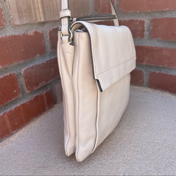 Vince Camuto Genuine Leather “Min” Crossbody in Birch White - Picture 4 of 11